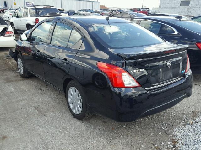 3N1CN7AP0FL912550 - 2015 NISSAN VERSA S BLACK photo 3