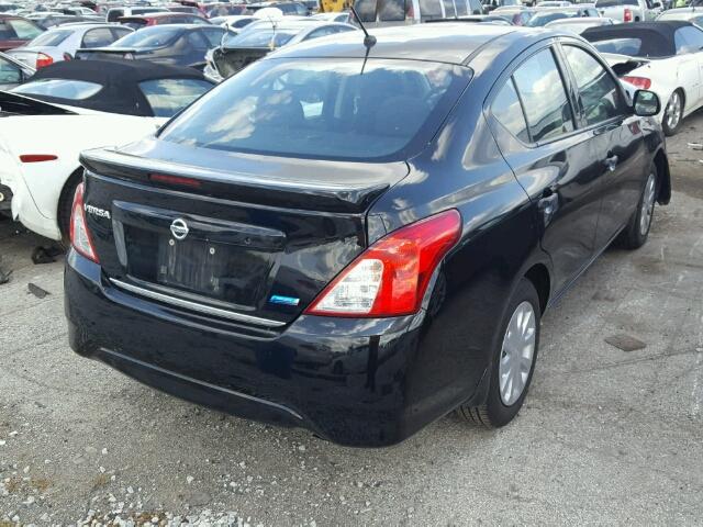 3N1CN7AP0FL912550 - 2015 NISSAN VERSA S BLACK photo 4