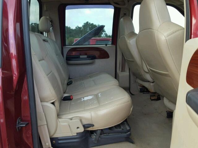 1FTWW31P95EB41746 - 2005 FORD F350 RED photo 6