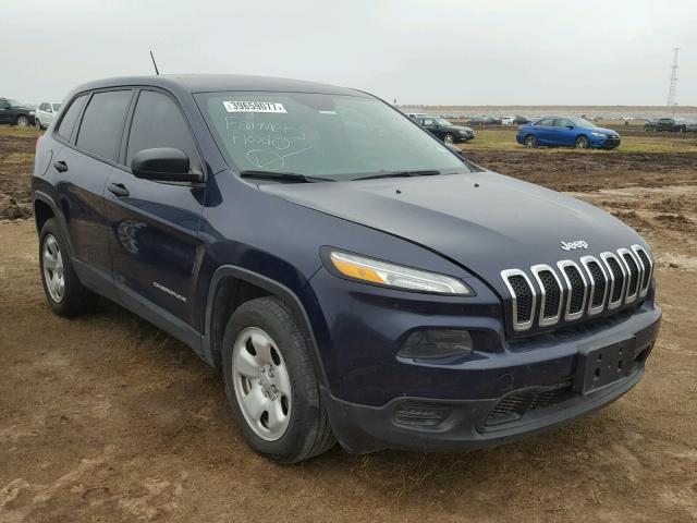 1C4PJLAB2EW288573 - 2014 JEEP CHEROKEE BLUE photo 1