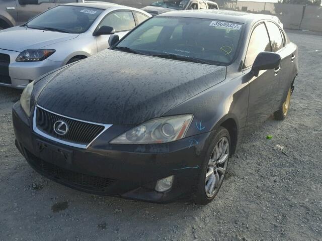 JTHCK262765001944 - 2006 LEXUS IS 250 BLACK photo 2