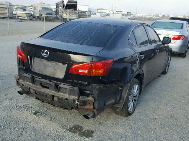 JTHCK262765001944 - 2006 LEXUS IS 250 BLACK photo 4