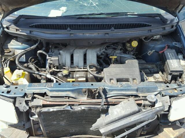 1B4GP45G1YB514217 - 2000 DODGE CARAVAN SE BLUE photo 7