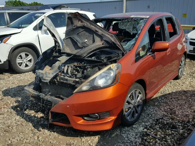 JHMGE8H57CC033299 - 2012 HONDA FIT SPORT ORANGE photo 2