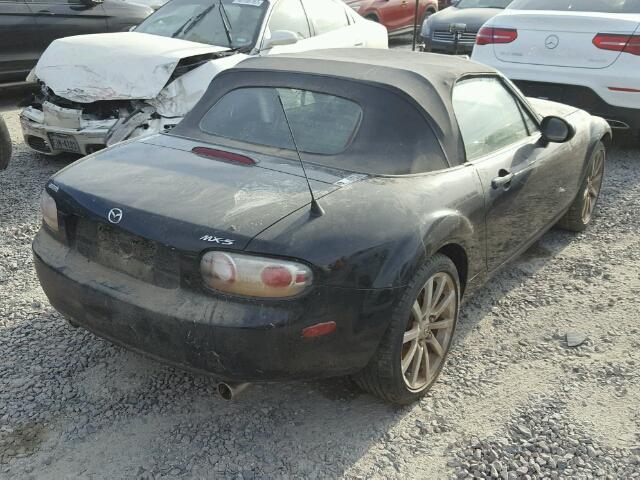 JM1NC25F160113471 - 2006 MAZDA MX-5 MIATA BLACK photo 4