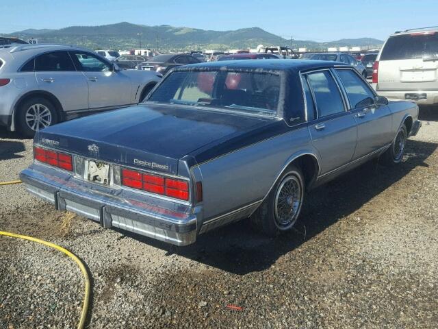 1G1BN69HXGY117515 - 1986 CHEVROLET CAPRICE CL BLUE photo 4