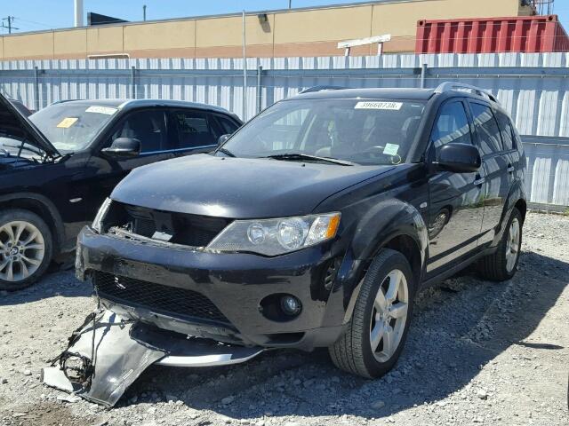 JA4MT41X17Z601462 - 2007 MITSUBISHI OUTLANDER BLACK photo 2