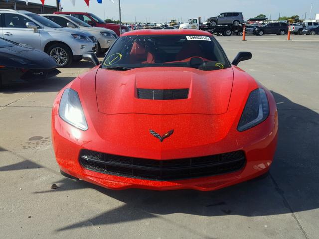 1G1YK2D7XJ5103181 - 2018 CHEVROLET CORVETTE S RED photo 9