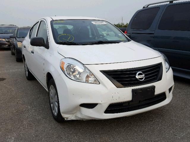 3N1CN7AP8EL835991 - 2014 NISSAN VERSA S WHITE photo 1