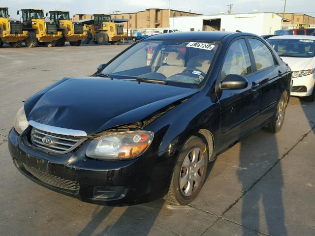 KNAFE221695634343 - 2009 KIA SPECTRA EX BLACK photo 2