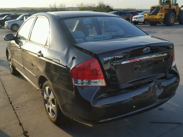 KNAFE221695634343 - 2009 KIA SPECTRA EX BLACK photo 3