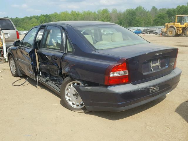 YV1TS94D7Y1077800 - 2000 VOLVO S80 BLUE photo 3