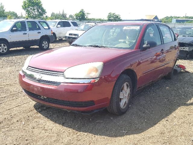 1G1ZT54854F105852 - 2004 CHEVROLET MALIBU LS მუქწითელი ფოტო 2