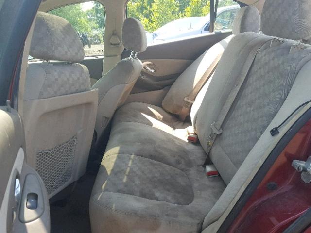 1G1ZT54854F105852 - 2004 CHEVROLET MALIBU LS მუქწითელი ფოტო 6