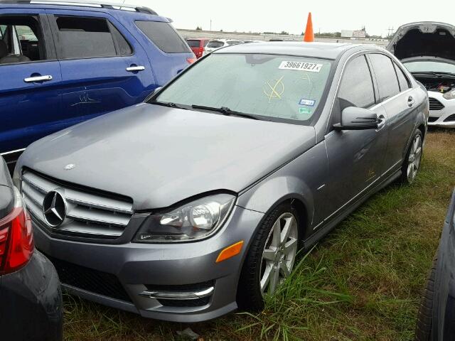 WDDGF4HB9CR219703 - 2012 MERCEDES-BENZ C GRAY photo 2