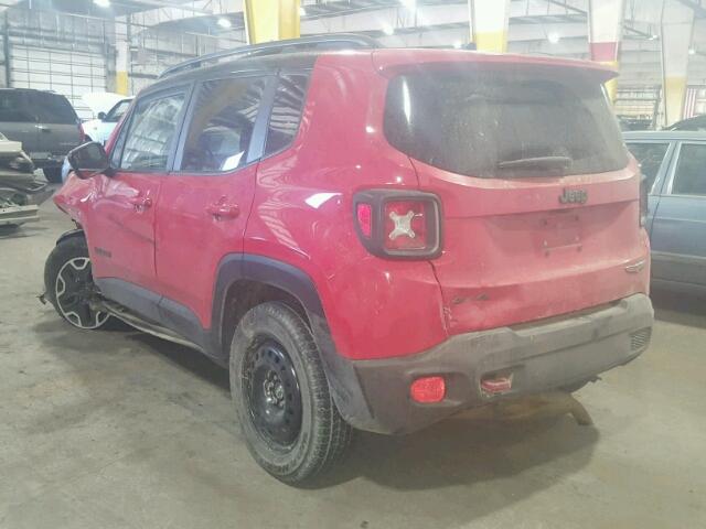 ZACCJBCT0FPC20057 - 2015 JEEP RENEGADE T RED photo 3