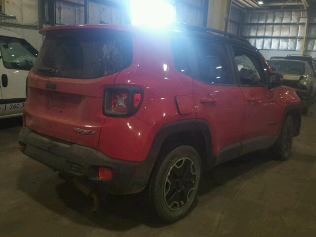 ZACCJBCT0FPC20057 - 2015 JEEP RENEGADE T RED photo 4