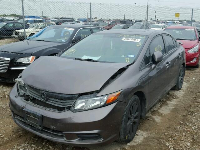 2HGFB2F86CH534974 - 2012 HONDA CIVIC BROWN photo 2