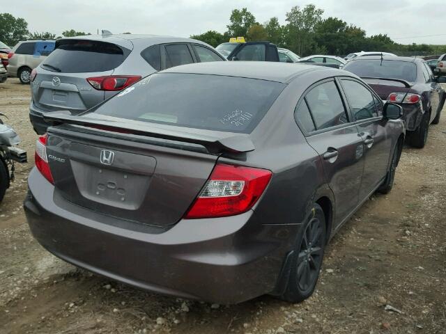 2HGFB2F86CH534974 - 2012 HONDA CIVIC BROWN photo 4