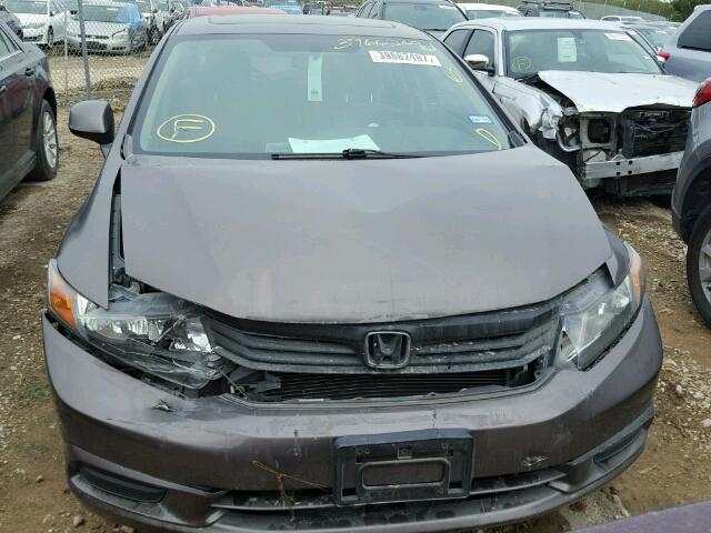 2HGFB2F86CH534974 - 2012 HONDA CIVIC BROWN photo 9