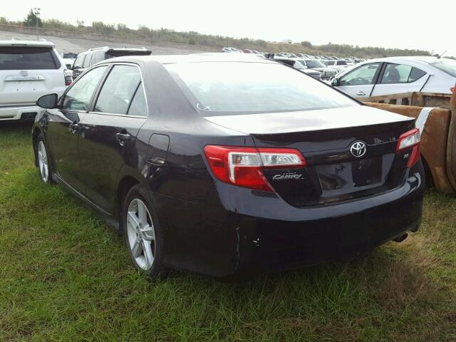 4T1BF1FK8DU206280 - 2013 TOYOTA CAMRY BLACK photo 3