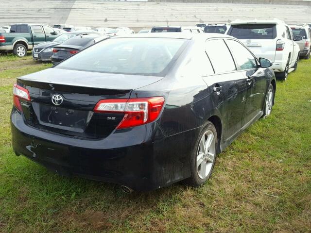 4T1BF1FK8DU206280 - 2013 TOYOTA CAMRY BLACK photo 4