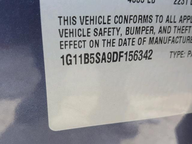 1G11B5SA9DF156342 - 2013 CHEVROLET MALIBU LS PURPLE photo 10