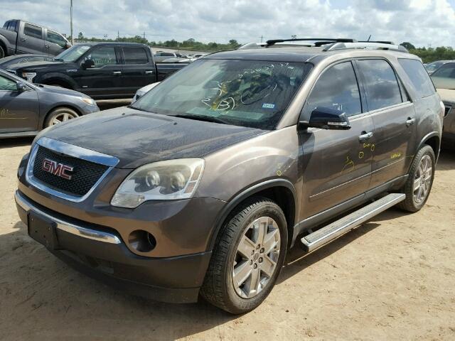 1GKLRMED7AJ232326 - 2010 GMC ACADIA SLT GRAY photo 2