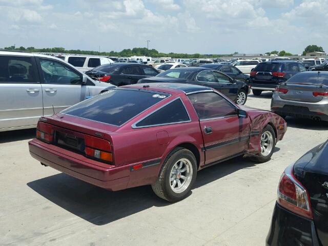 JN1HZ14S0EX018851 - 1984 DATSUN 300ZX MAROON photo 4