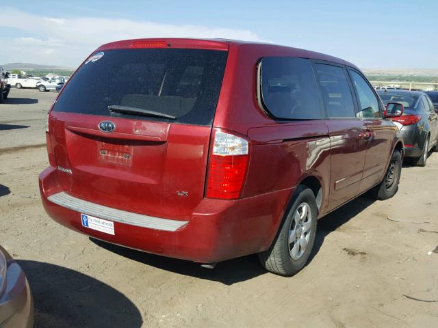 KNDMB233X66055123 - 2006 KIA SEDONA EX RED photo 4