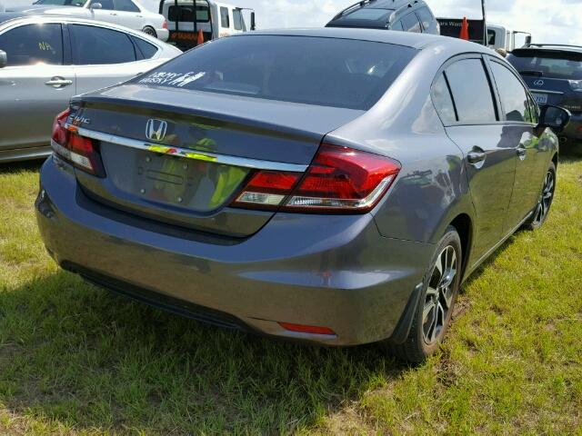 19XFB2F82EE085063 - 2014 HONDA CIVIC GRAY photo 4