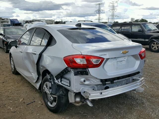 1G1BC5SM0H7127890 - 2017 CHEVROLET CRUZE SILVER photo 3