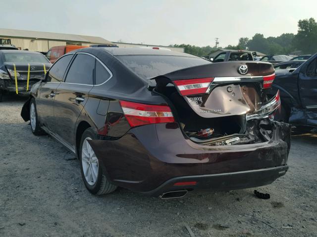 4T1BK1EB8EU133457 - 2014 TOYOTA AVALON BAS 栗色 照片 3