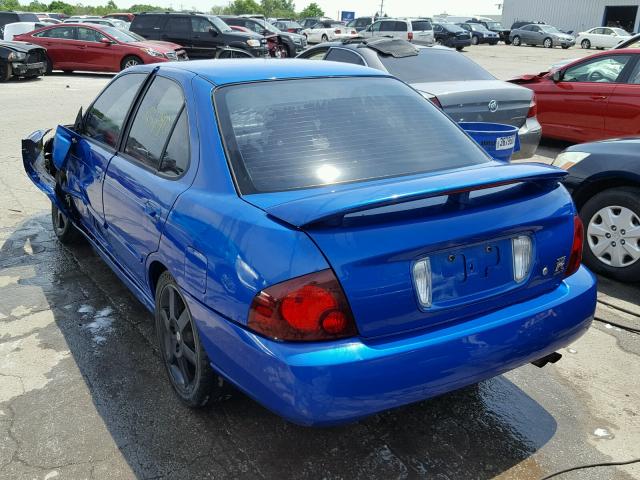 3N1AB51A66L626959 - 2006 NISSAN SENTRA SE- BLUE photo 3