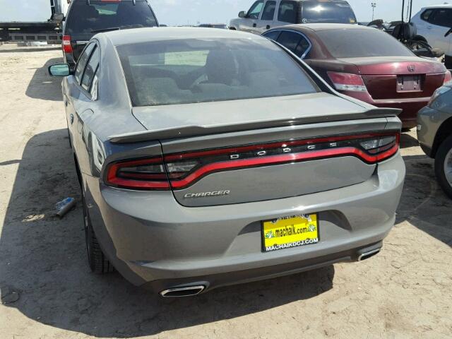 2C3CDXBG4HH654516 - 2017 DODGE CHARGER GRAY photo 3