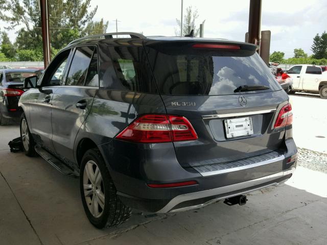 4JGDA2EB8EA312598 - 2014 MERCEDES-BENZ ML 350 BLU CHARCOAL photo 3