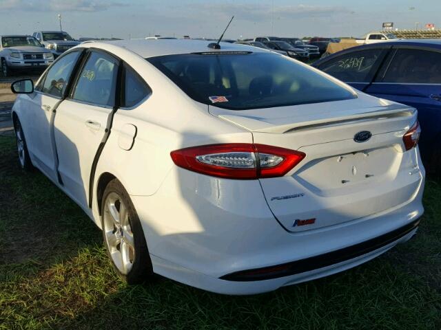 3FA6P0HD9GR361501 - 2016 FORD FUSION SE WHITE photo 3