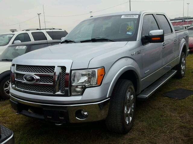 1FTFW1ET6CKD94162 - 2012 FORD F150 SUPER SILVER photo 2