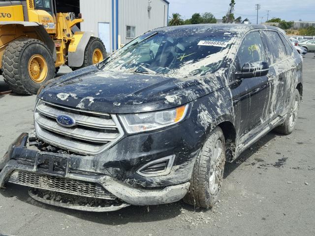 2FMPK3J99JBB26599 - 2018 FORD EDGE SEL BLACK photo 2