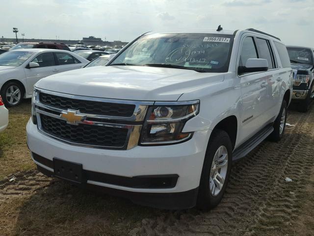 1GNSCHKC5FR243658 - 2015 CHEVROLET SUBURBAN C WHITE photo 2