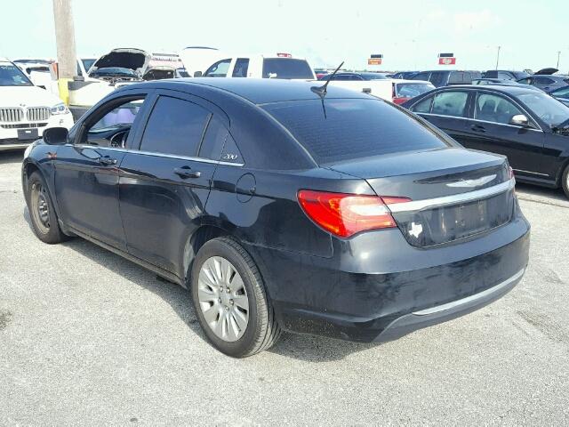 1C3CCBAB9CN289696 - 2012 CHRYSLER 200 BLACK photo 3