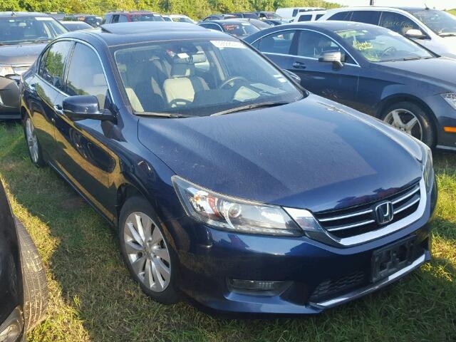 1HGCR3F81EA035232 - 2014 HONDA ACCORD BLUE photo 1