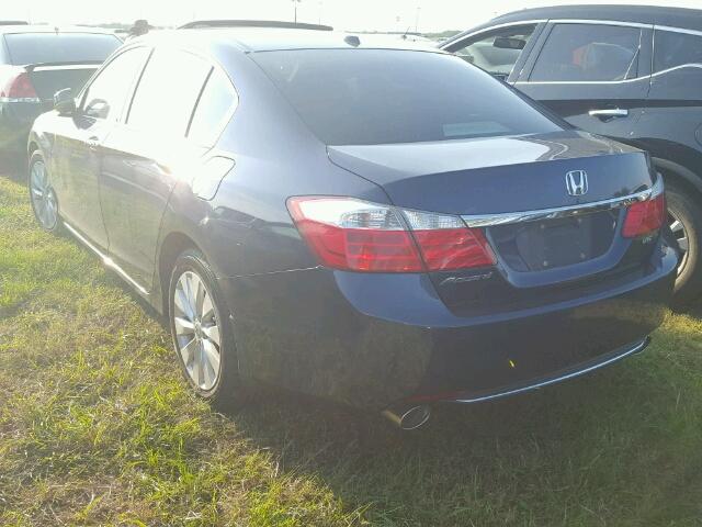 1HGCR3F81EA035232 - 2014 HONDA ACCORD BLUE photo 3