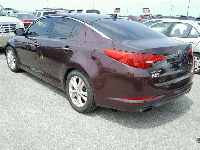 5XXGN4A74DG108712 - 2013 KIA OPTIMA EX MAROON photo 3