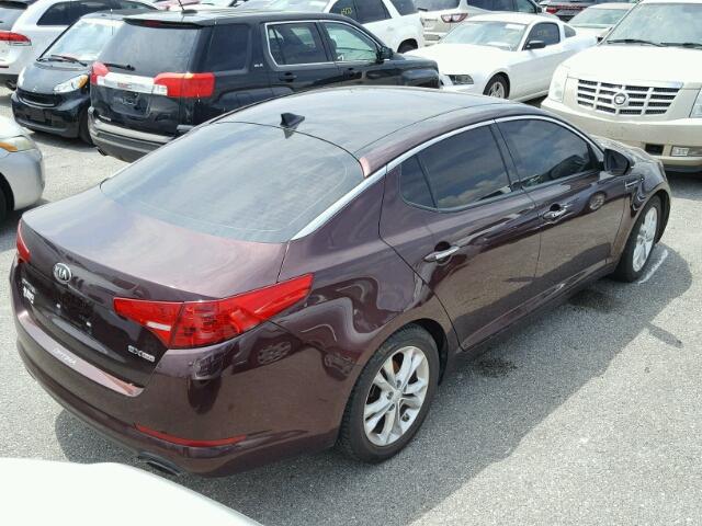 5XXGN4A74DG108712 - 2013 KIA OPTIMA EX MAROON photo 4