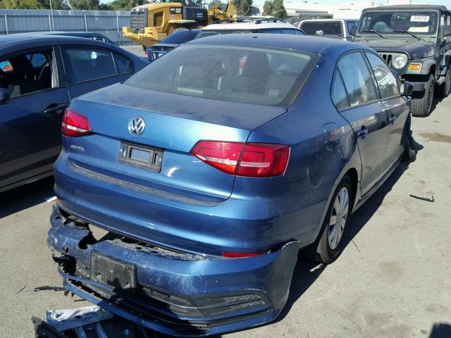 3VW2K7AJ4FM334926 - 2015 VOLKSWAGEN JETTA BASE 蓝色 照片 4