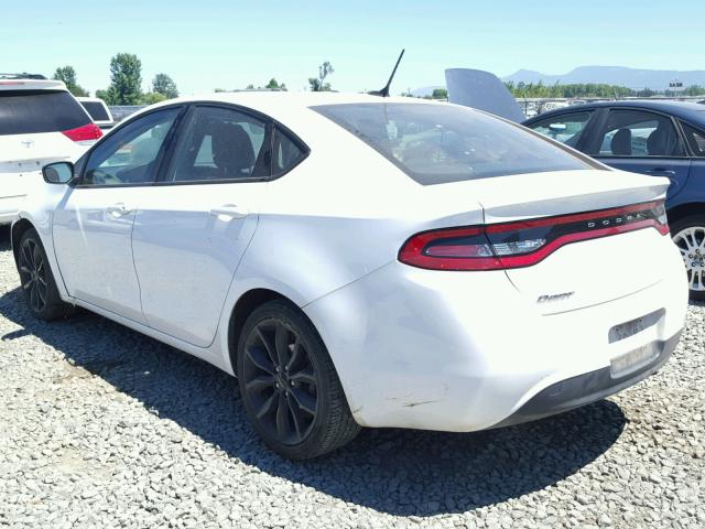 1C3CDFFA4GD821730 - 2016 DODGE DART SXT S WHITE photo 3