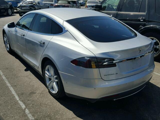 5YJSA1E26FF115704 - 2015 TESLA MODEL S SILVER photo 3