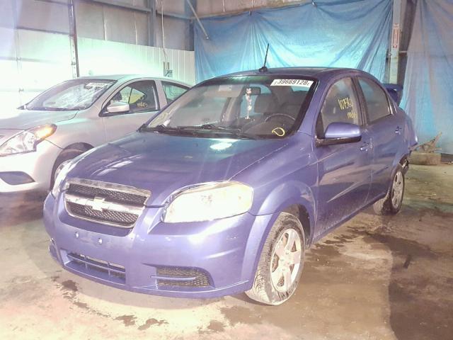 KL1TD56E99B644123 - 2009 CHEVROLET AVEO LS BLUE photo 2
