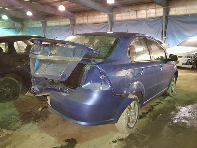 KL1TD56E99B644123 - 2009 CHEVROLET AVEO LS BLUE photo 4